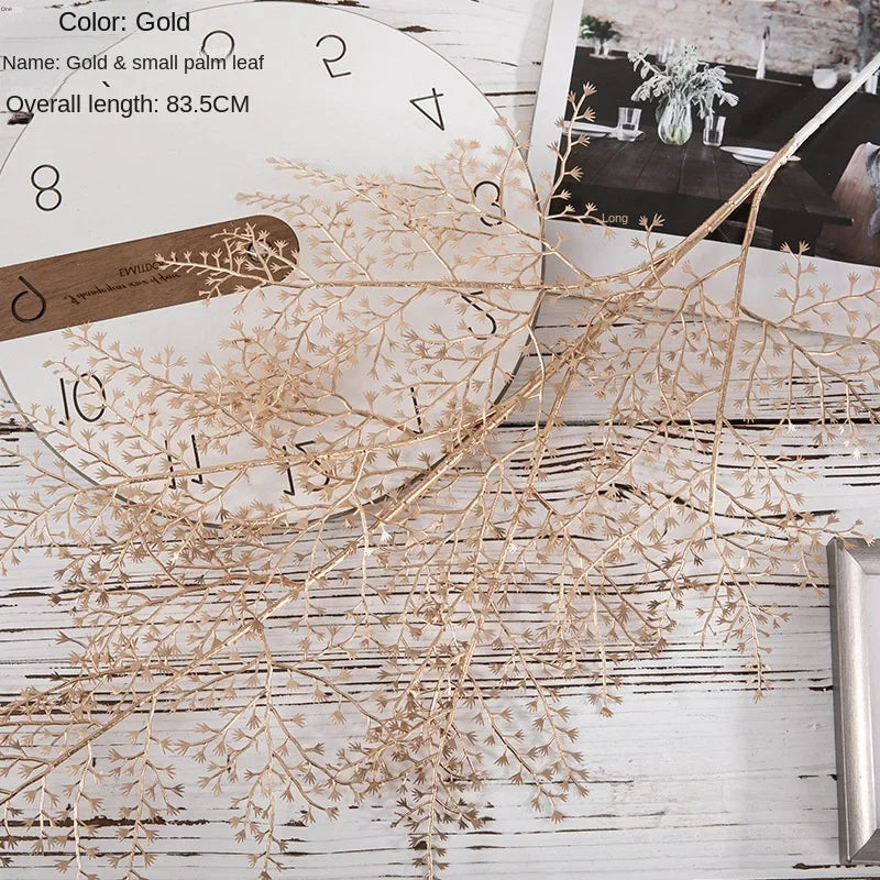 6pcs/Set Artificial Flower Gold Spray Decor