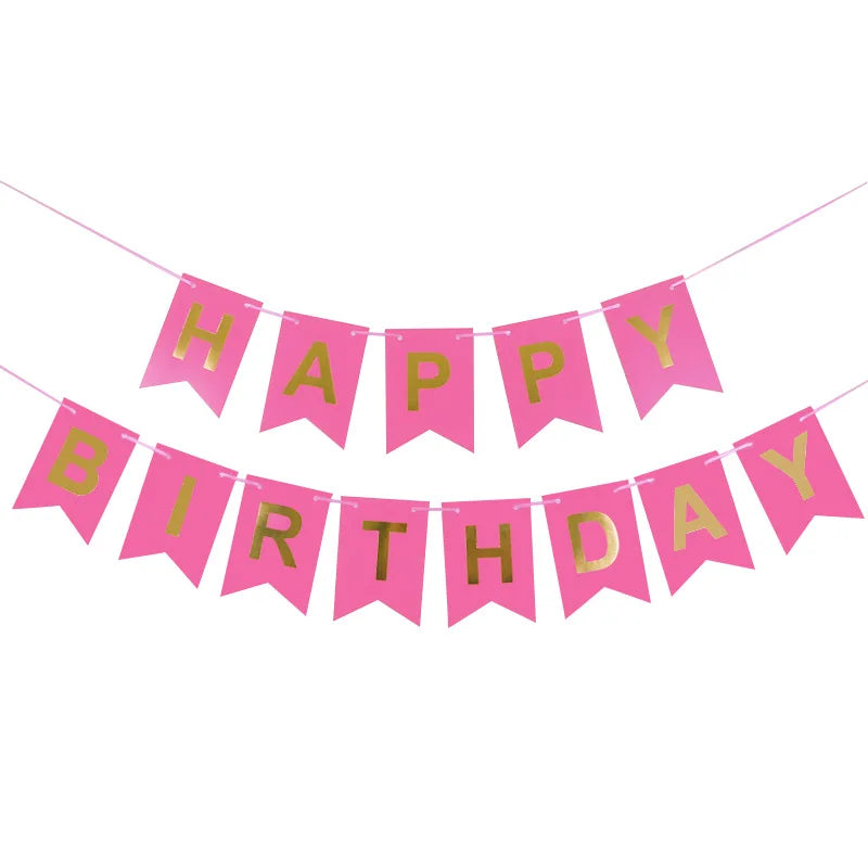 NEW Happy Birthday Banner Bunting Flag Party Decoration