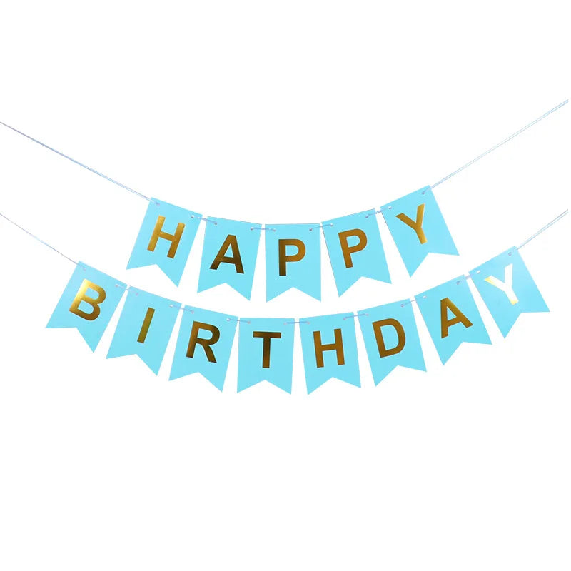NEW Happy Birthday Banner Bunting Flag Party Decoration