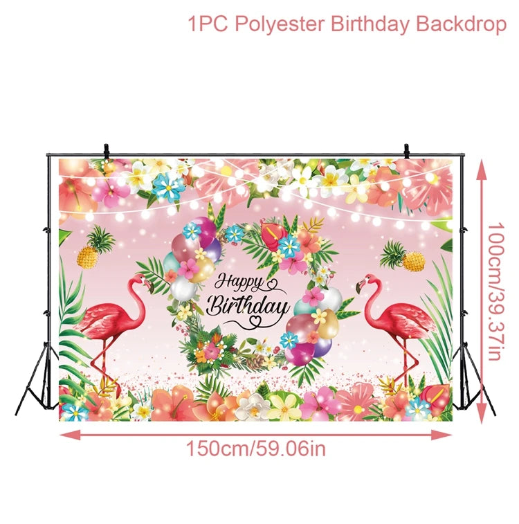 Luau Flamingo Pineapple Summer Wedding Party Birthday Hawaiian Party