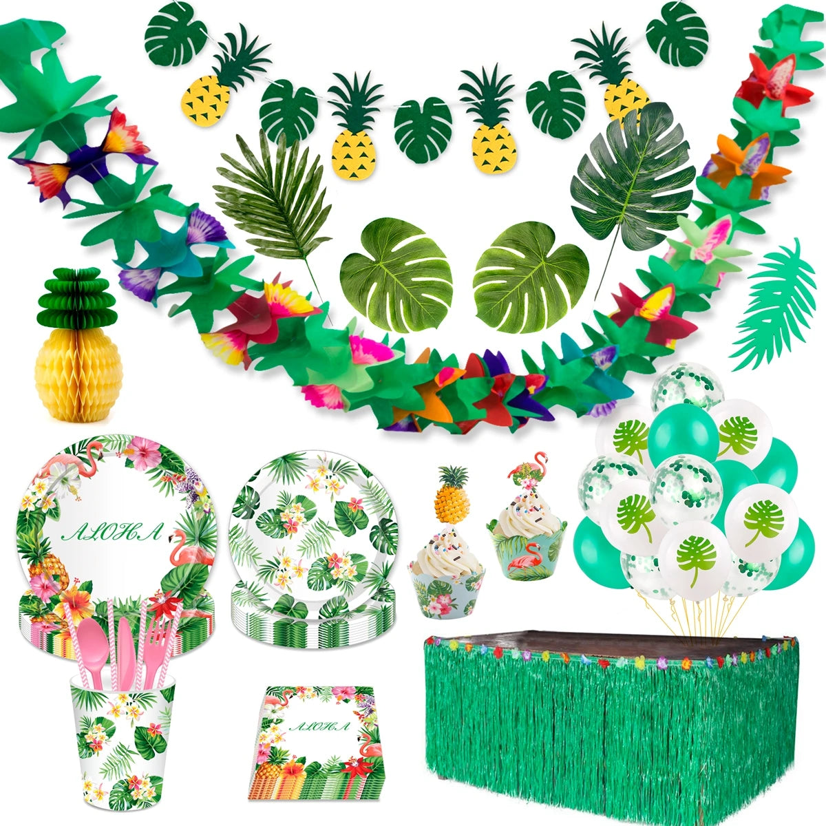 Luau Flamingo Pineapple Summer Wedding Party Birthday Hawaiian Party