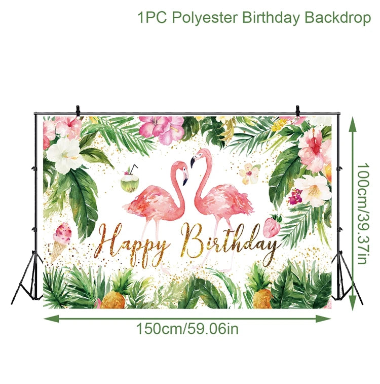 Luau Flamingo Pineapple Summer Wedding Party Birthday Hawaiian Party